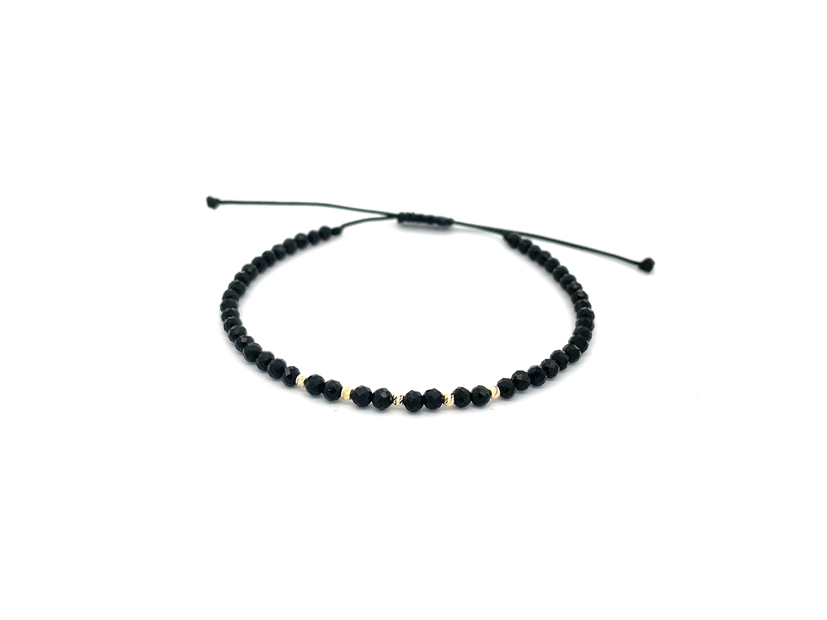 Bratara spinel cu 5 sfere din aur