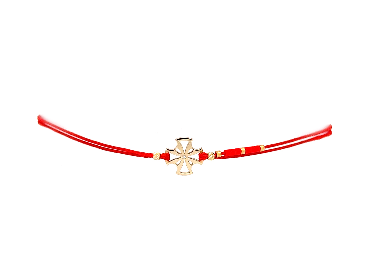 Bratara cu pandant din aur 14 k cu Diamant
