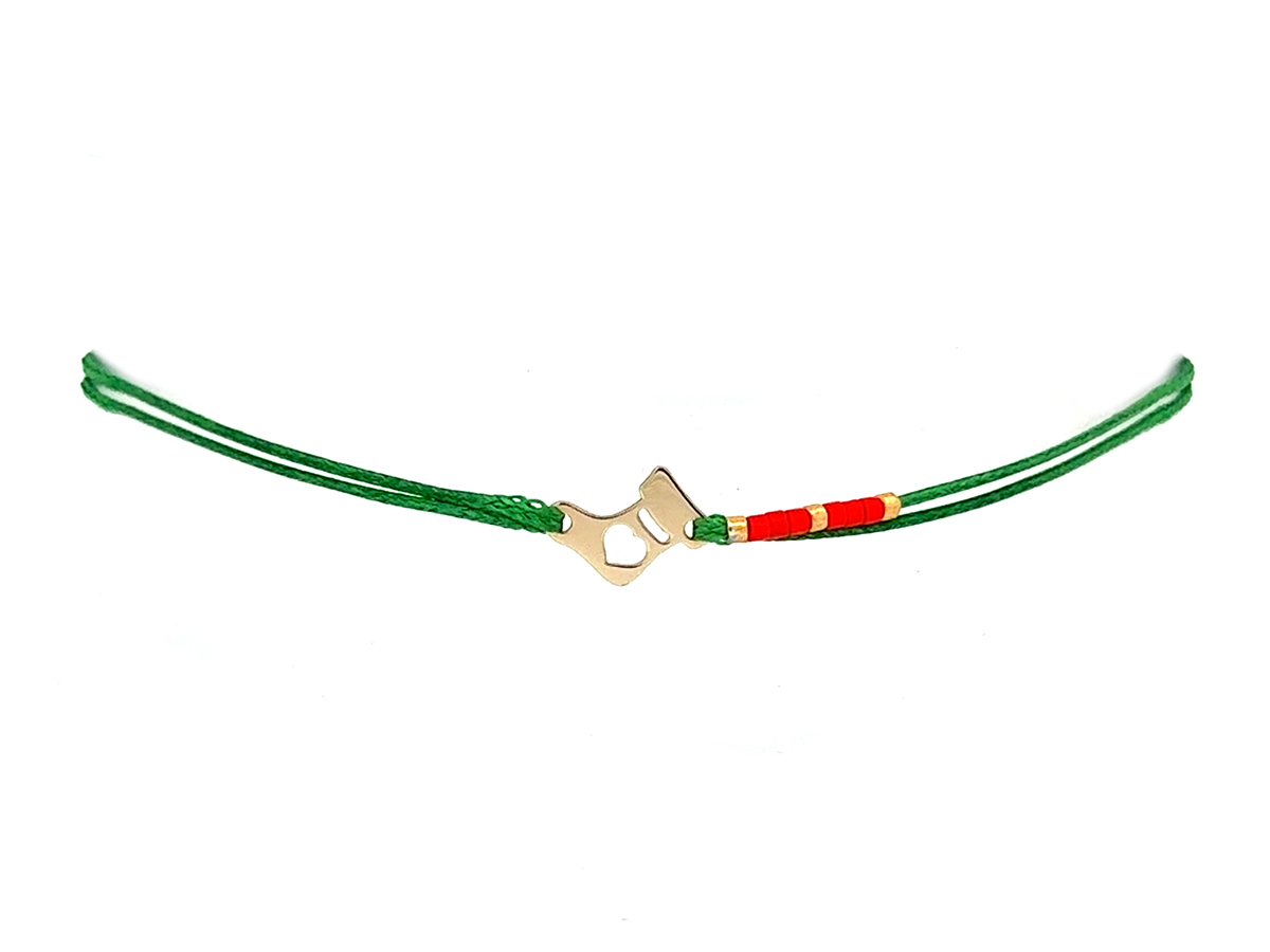 Bratara ghetuta din aur 14 k