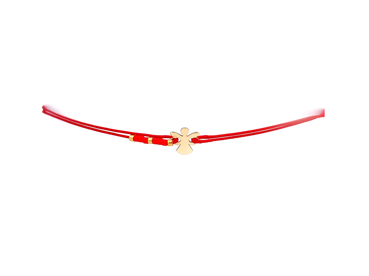 Bratara cu ingeras din aur 14 k cu Diamant