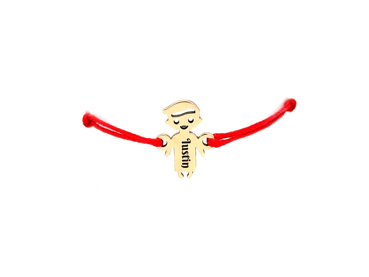 Bratara figurina baiat din aur 14 K