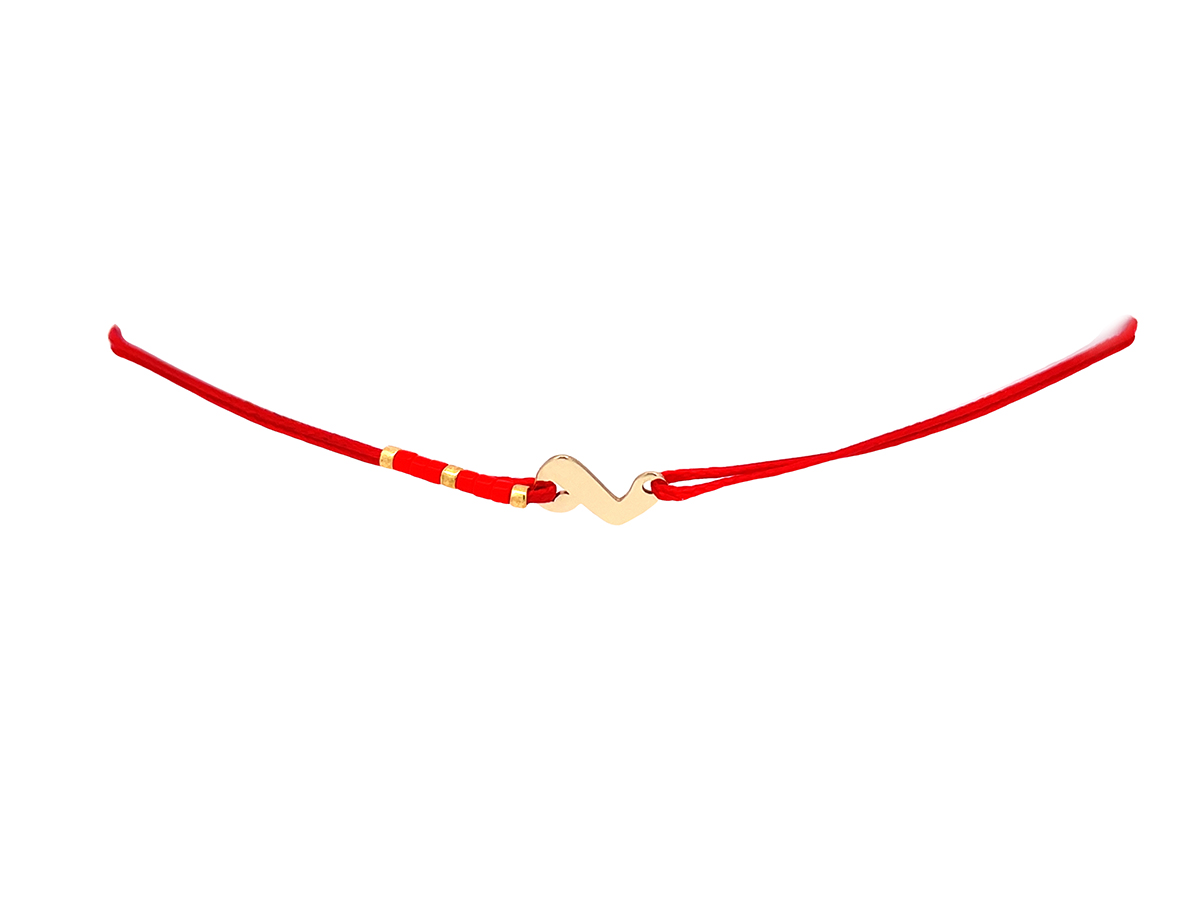 Bratara cu initiala "L" din aur 14 K
