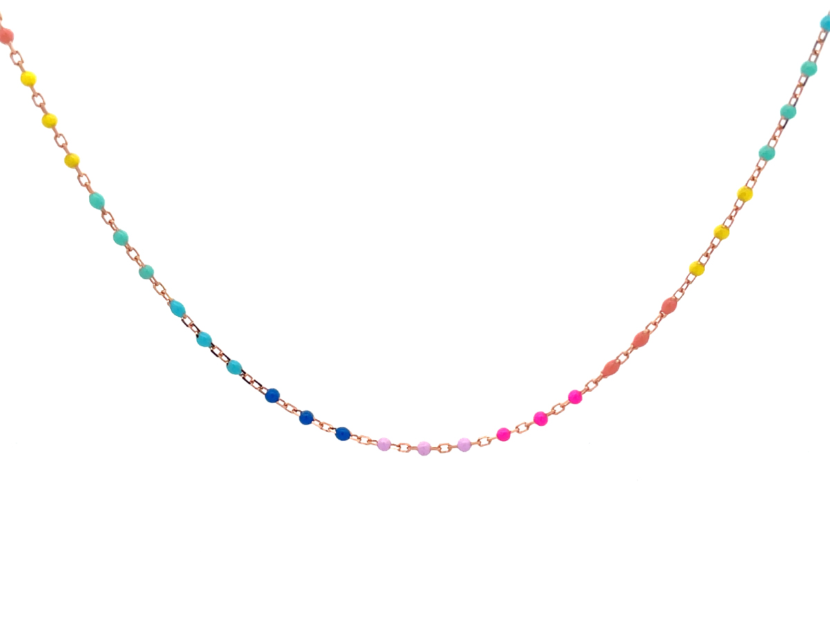 Lant multicolor din argint