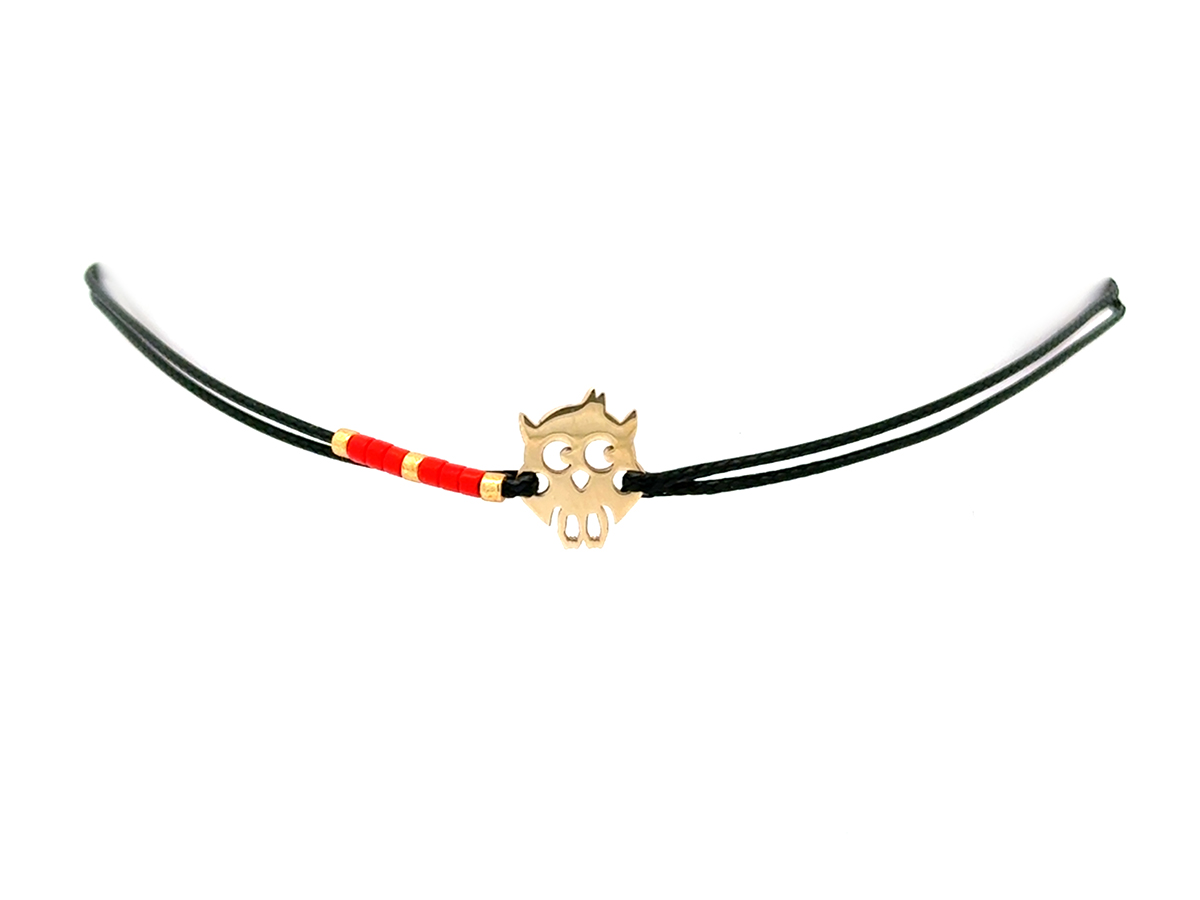 Bratara bufnita din aur 14 K