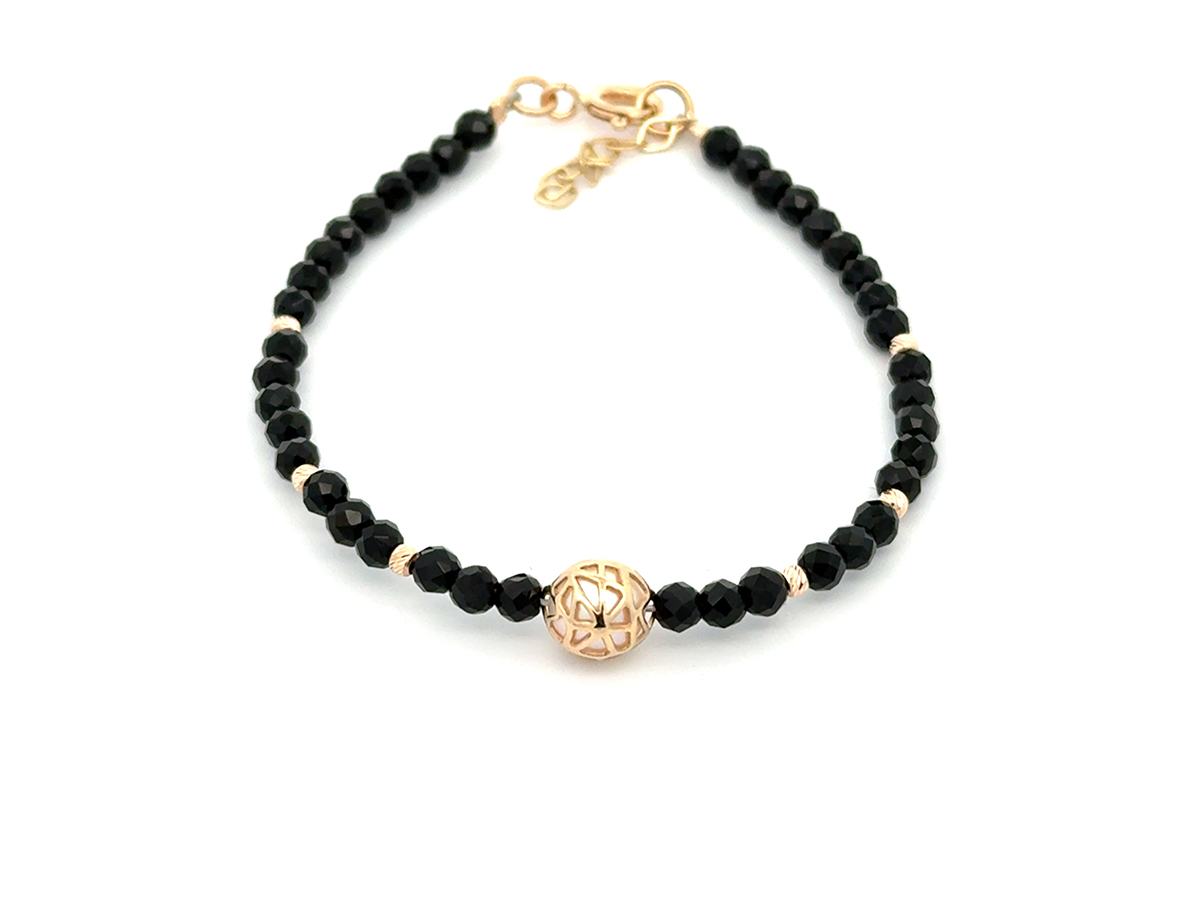 Bratara spinel si plasa din aur 14 K