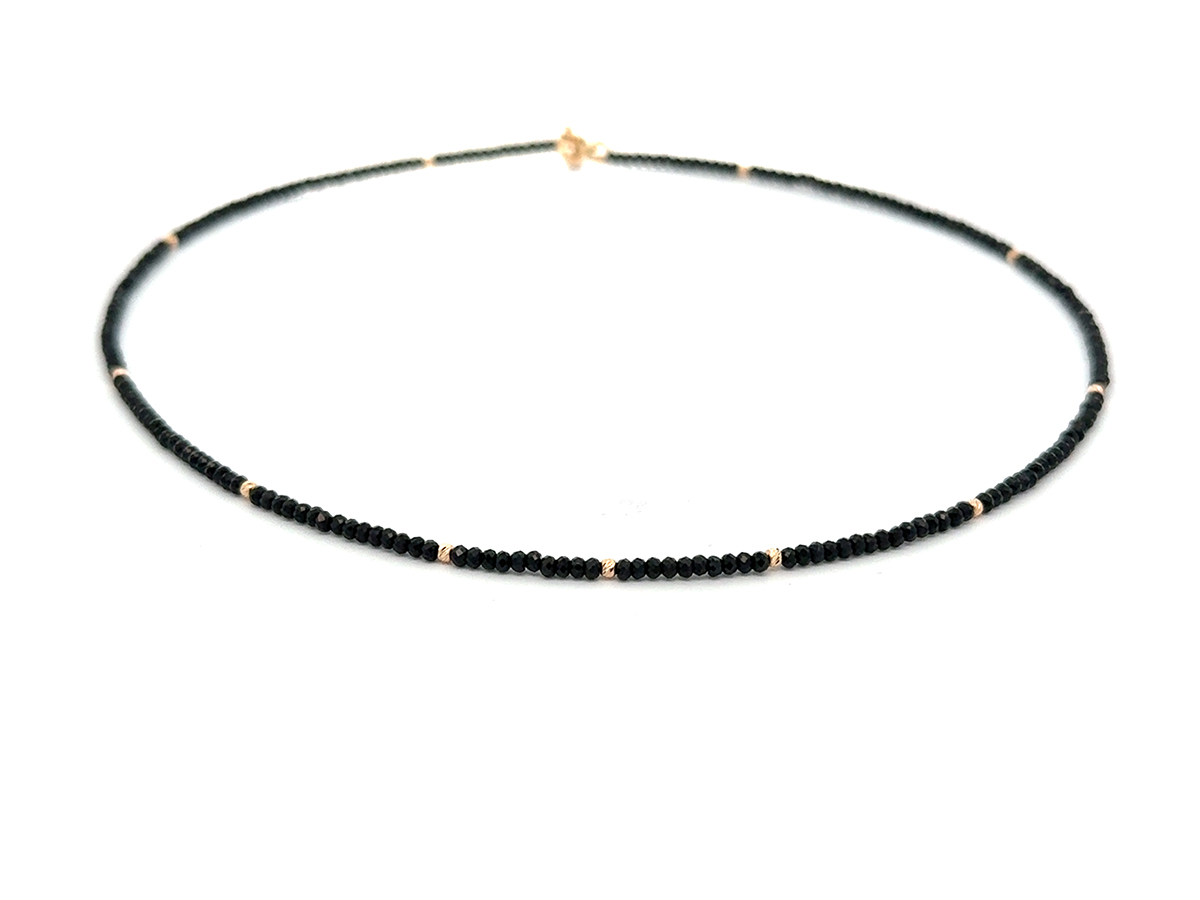 Colier spinel si sfere din aur 14 K