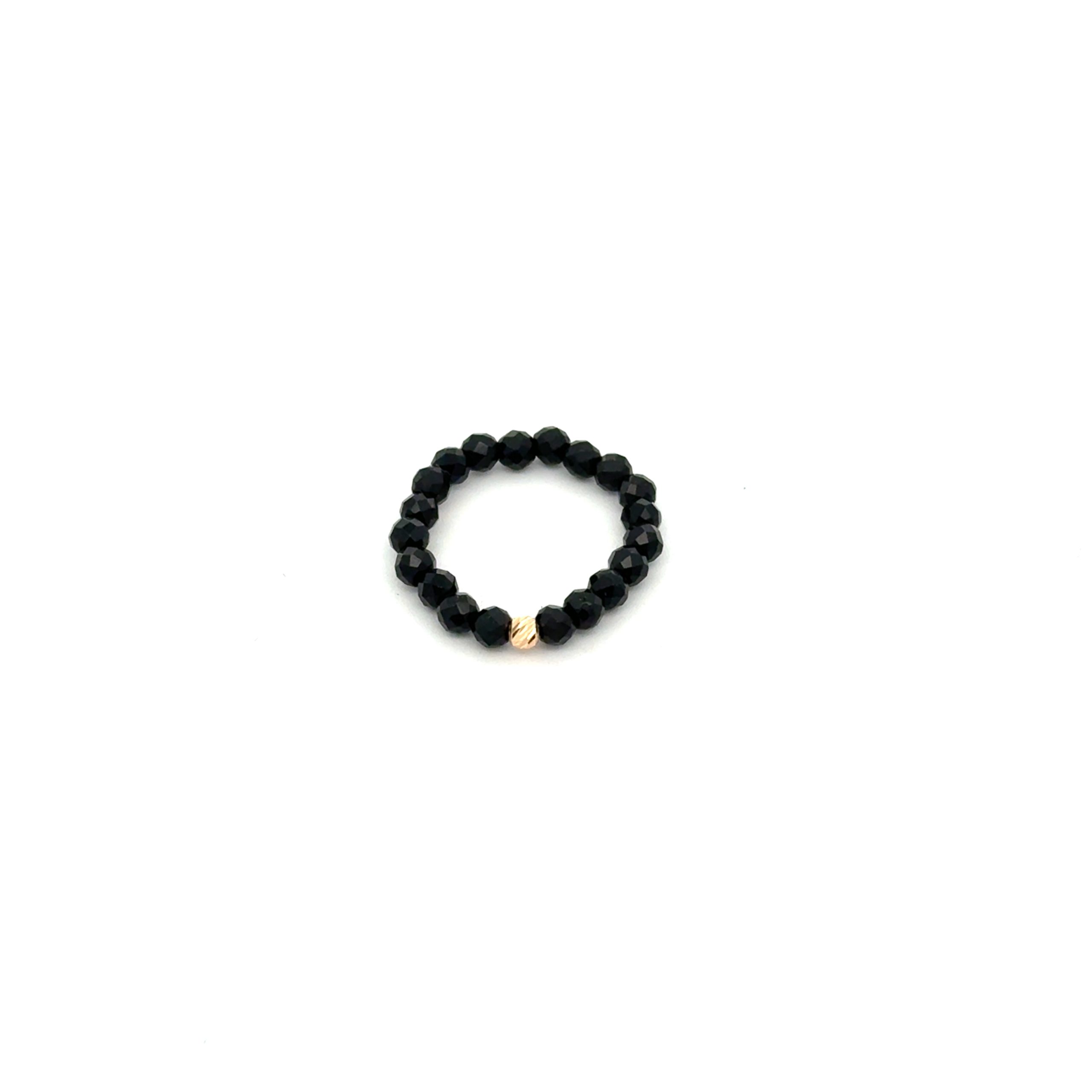 Inel cu sfera din aur 14 k si spinel