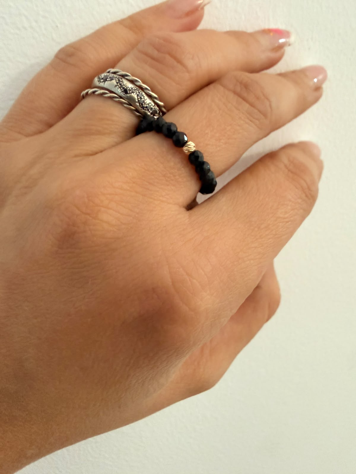 Inel cu sfera din aur 14 k si spinel - imagine 2