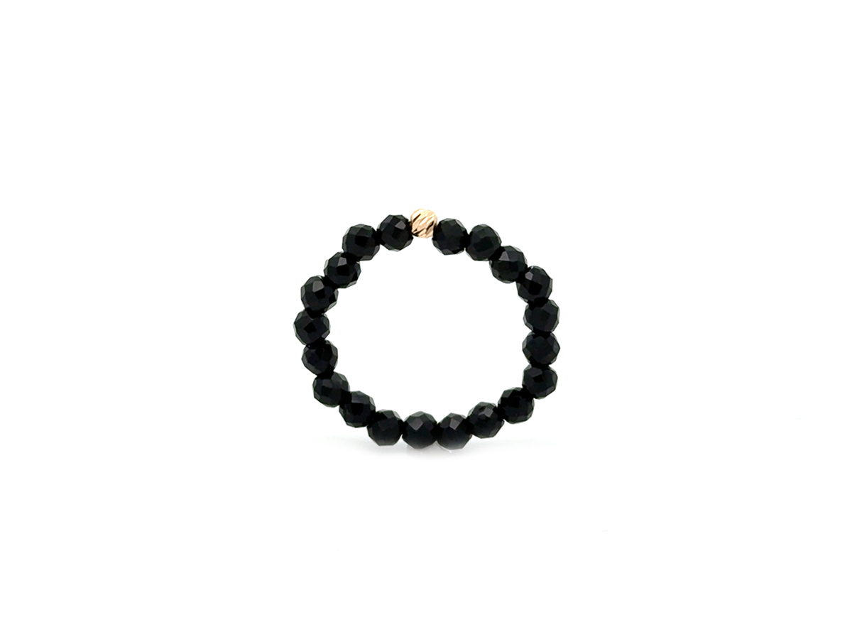 Inel cu sfera din aur 14 k si spinel
